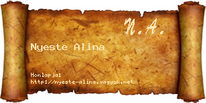 Nyeste Alina névjegykártya